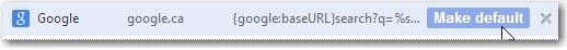 chrome set google as default search