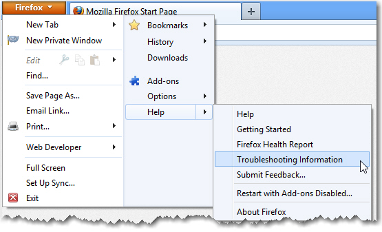 Firefox troubleshooting