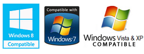 Windows 8, 7, Vista, XP Compatible
