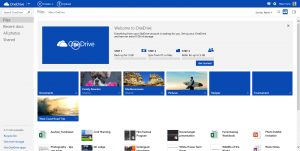 onedrive user interface