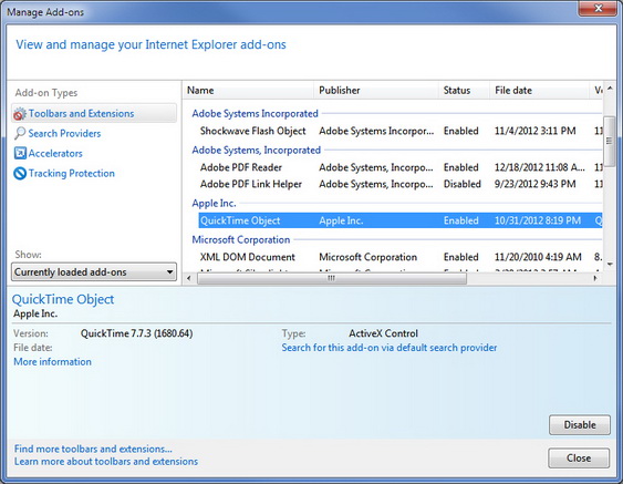 Manage Internet Explorer Add-ons