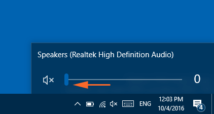 mute/volume caused no sound issues